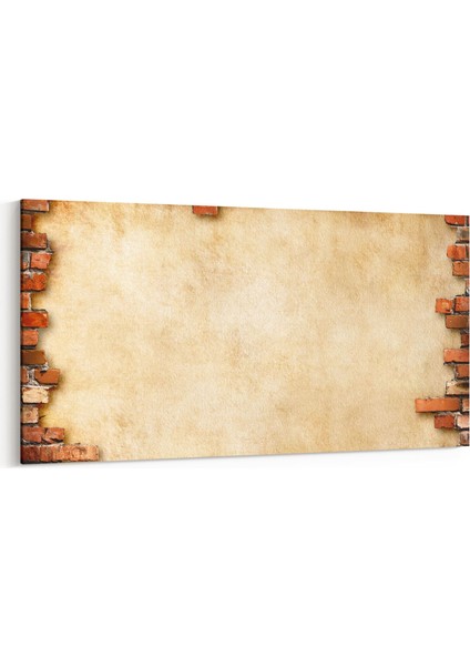 17384YD Taş / Tuğla Görseli Yatay Dar Kanvas Tablo
