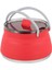 Taşınabilir Katlanabilir Silikon Pişirme Pot Piknik Su Isıtıcısı Çaydanlık Yemek Kırmızı 1