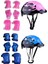 2 Paketler Çocuklar Spor Koruyucu Dişli Seti, Kask ve El Bilek, Dirsek, Diz, Kaykay, Paten, Scooter, Bisiklet Için 1