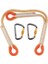 Kaya Tırmanışı Güvenliği Ön Dikilen Göze Göz Prusik Loop Y Lanyard + Carabiner 1
