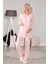 6032 Pudra Gizli Emzirme Özellikli Lohusa Pijama Takımı 1