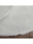 Yuvarlak Peluş Halı Pofuduk Puffy Kaymaz Taban Beyaz 2