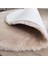 Yuvarlak Peluş Halı Pofuduk Puffy Kaymaz Taban Vizon 3