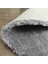 Yuvarlak Peluş Halı Pofuduk Puffy Kaymaz Taban Açık Gri 3