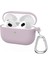 Apple Airpods 3 Için Karabinalı Silikon Koruyucu Kulaklık Kılıfı - Mor (Yurt Dışından) 1