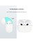Apple Airpods 3 Için Karabinalı Silikon Koruyucu Kulaklık Kılıfı - Beyaz (Yurt Dışından) 2