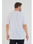 Beyaz Basic Erkek Bisiklet Yaka Long Kalıp Kısa Kollu T-Shirt 2