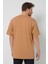 Kahverengi Basic Erkek Bisiklet Yaka Long Kalıp Kısa Kollu T-Shirt 2
