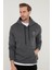 Slim Fit Baskılı Kapüşonlu Kanguru Cepli Pamuklu Sweat Erkek Sweat 5414015 4