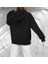 Kapüşonlu Calıfornıa Göğüs Baskılı Çok Kalın Oversize Yeni Stil Kadın Sweatshirt 2