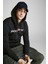 Hood Corp Old Logo Erkek Siyah Kapüşonlu Sweatshirt 7