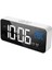 Başucu Çalar Saat Ses Kontrol Aynası LED Müzik Saati (Beyaz) (Yurt Dışından) 1