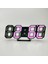 6609 3D Stereo LED Çalar Saat Oturma Odası 3D Duvar Saati, Renk: Siyah Çerçeve Pembe Işık (Yurt Dışından) 1