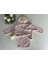 Pembe Civcivli Kız Bebek Bornozu 2