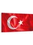 17555YD Türk Bayrağı Görseli Yatay Dar Kanvas Tablo 1
