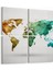 16169K4 Harita Görseli Kare 4'lü Kanvas Tablo 1