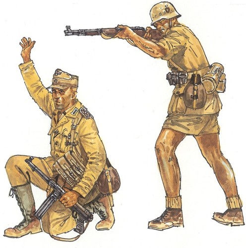 ITALERI 6076 Soldatini scala 1/72 WWII German Afrikakorps 