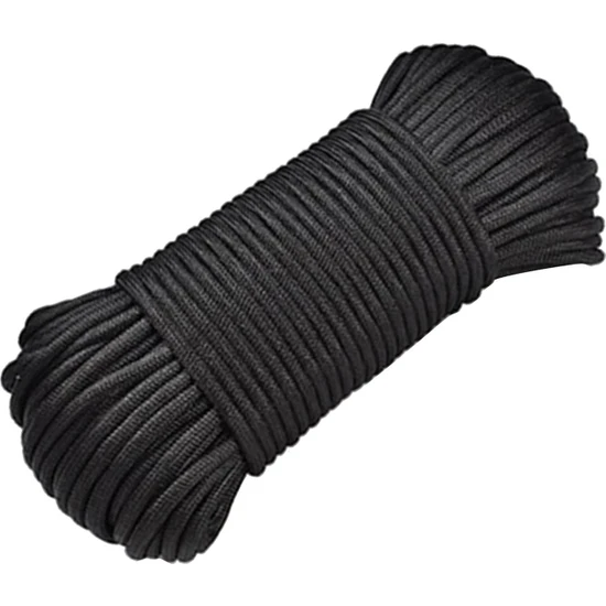 650 Paracord Mil-Spec 10 Strands Kordon Bilezik Ipi Zanaat Halat Siyah(Yurt Dışından)