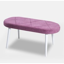 MyMassa Bench Jerika Kumaş Beyaz Ayak