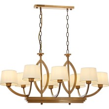 AVONNI AV-60362-8ES-YM Eskitme Kaplama Modern Avize E27 Metal Cam 100x55cm