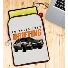 Bk Gift Drifting Tasarımlı Taşınabilir Koruyucu Tablet Kılıfı & Organizer Çanta - Bordo-1