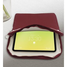Bk Gift Klasik Araç Tasarımlı Taşınabilir Koruyucu Tablet Kılıfı & Organizer Çanta - Bordo-10