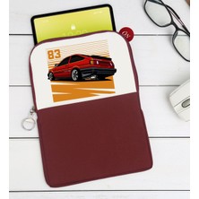 Bk Gift Drift Car Tasarımlı Taşınabilir Koruyucu Tablet Kılıfı & Organizer Çanta - Bordo-1