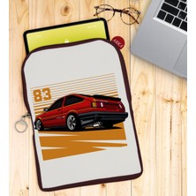 Bk Gift Drift Car Tasarımlı Taşınabilir Koruyucu Tablet Kılıfı & Organizer Çanta - Bordo-1