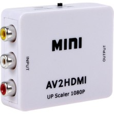 Maxgo 2120 Rca To HDMI Tos Av Çevirici Dönüştürücü Converter 1080p Tv Tüplü Televizyon Scart Av Video