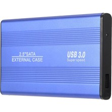 Maxgo 2126 2.5 Inç Usb 3.0 Sata Harddisk Hdd Kutusu 5 Gbps + Kılıf - Mavi Aluminyum