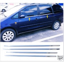 Fams Otomotiv  Seat Alhambra Krom Cam Çıtası 4 Parça 1996-2010  Paslanmaz Çelik