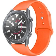 MobaxAksesuar ​​​​samsung Galaxy Watch 3 41MM Kordon Silikon Spor Kordon Turuncu