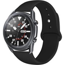 MobaxAksesuar ​​​​samsung Galaxy Watch 42MM Kordon Silikon Spor Kordon Siyah
