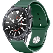 MobaxAksesuar ​​samsung Galaxy Watch Gear S3 Kordon Silikon Spor Kordon Koyu Yeşil