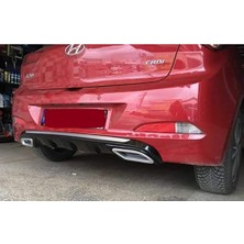 MKG Hyundai I20 Sport P Black Difüzör + Krom Egzos Ucu 2014+ Plastik