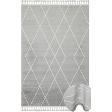 Eko Halı Urban URB 02 GREY WHITE Etnik Desenlere Sahip Hav Toz Vermez Yumuşak Dokulu Modern Halı