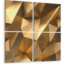 Olla 10157K4 Abstract Görsel Kare 4'lü Kanvas Tablo