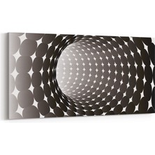 Olla 10263YD Abstract Girdap Görsel Yatay Dar Kanvas Tablo