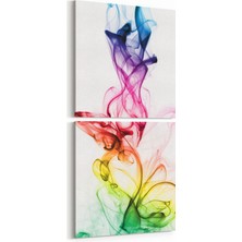Olla 10195K2D Abstract Görsel Kare 2'li Dikey Kanvas Tablo