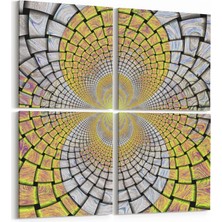 Olla 10164K4 Abstract Görsel Kare 4'lü Kanvas Tablo