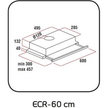 Exep F6 Ecr Çift Filtre Panel Sürgülü Aspiratör Inox