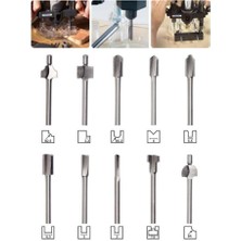 Depomega 10 Parça Freze Uç Ahşap Oyma Hss Dremel Gravür Matkap Uç 3,2 mm