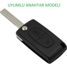 Pelit Otomotiv Peugeot 107 206 207 307 308 406 407 408 Partner 2 Tuşlu Süperlüx Anahtar Kılıfı