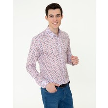 Pierre Cardin Erkek Gül Kurusu Regular Fit Uzun Kollu Gömlek 50248485-VR026