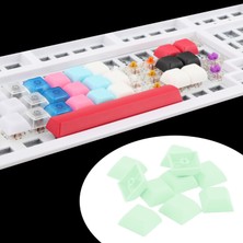 10 Parça 1u Şeffaf Keycaps Dıy Anahtar Kapaklar Kiraz Mx Switches Yeşil