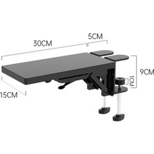Ahşap Bilgisayar Kol Dinlenme Masası Için Katlanır Bilgisayar Masası Genişletici Masa Için Siyah