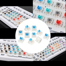 3pin Mekanik Klavye Anahtarları Rgb LED Smd Oyun Klavye Acemi Toz Geçirmez Mavi