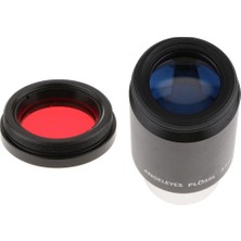 Plossl Teleskop Mercek 32MM PL32 Lens 52 Derece ve Ay Gezegen Filtresi Kırmızı