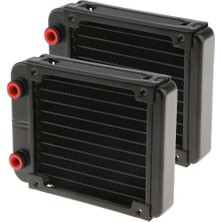 2x G1 / 4 10 Boru Alüminyum Isı Eşanjörü Radyatör Pc Cpu Su Soğutma 120MM