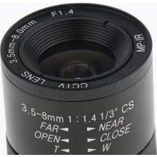 Flameer 1/3 "cs Montaj 3.5-8mm F1.4 Manuel Iris Yakınlaştırma Lensleri Için Cctv Endüstriyel Kamera